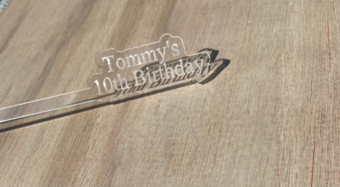 Personalised Acrylic Drink Stirrers