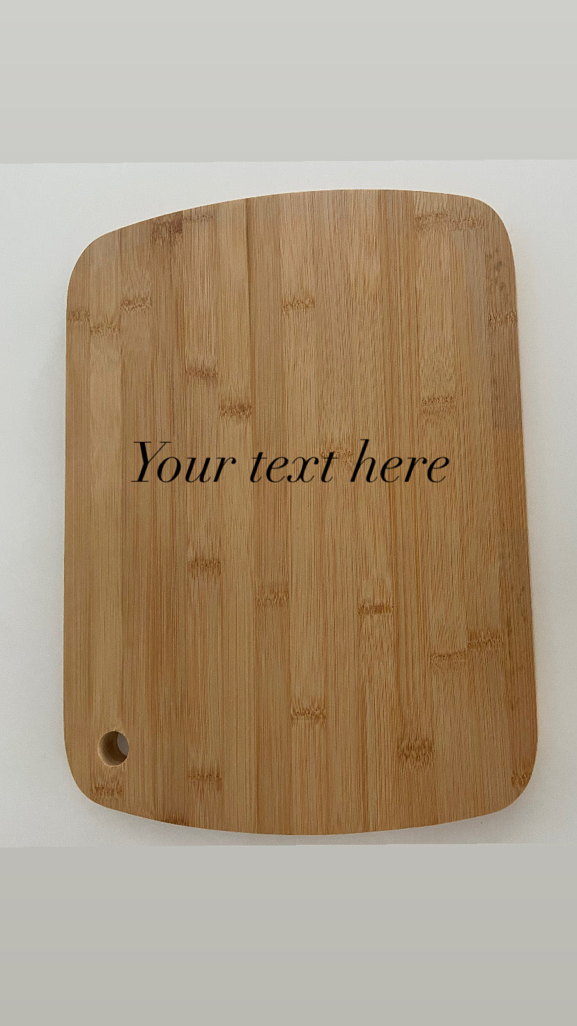 Personalised bamboo chopping board