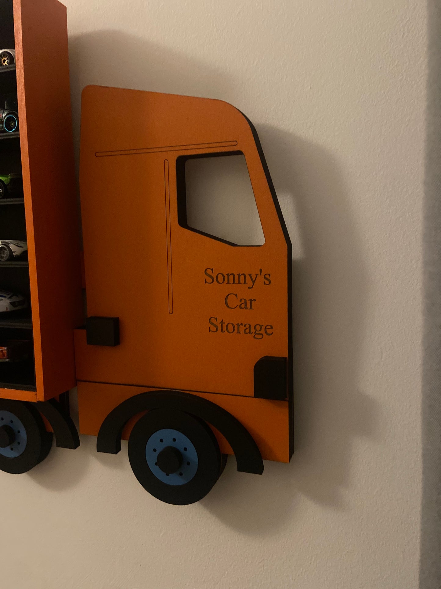 Personalised Truck Storage for toy cars