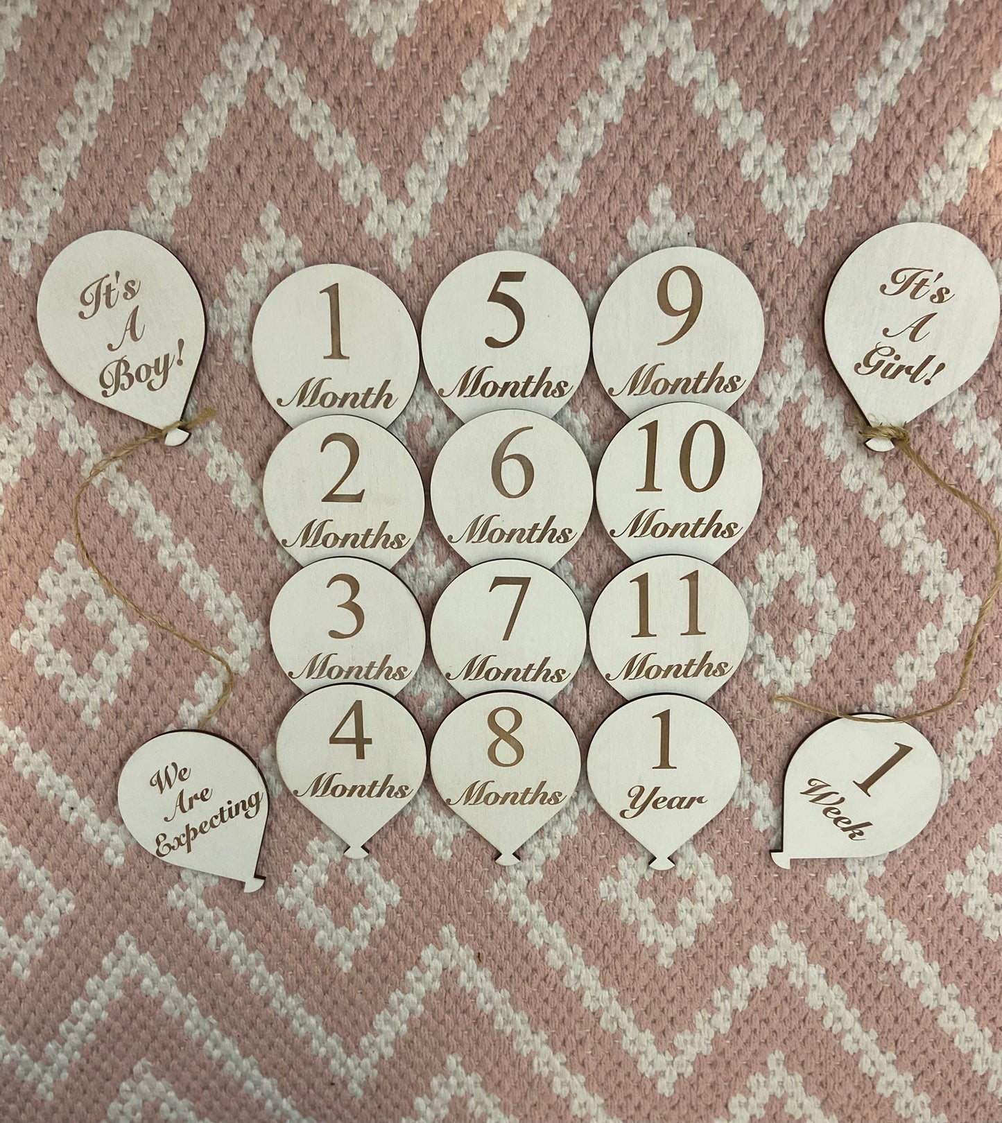 Hot Air Balloon Shape Baby Milestone Markers