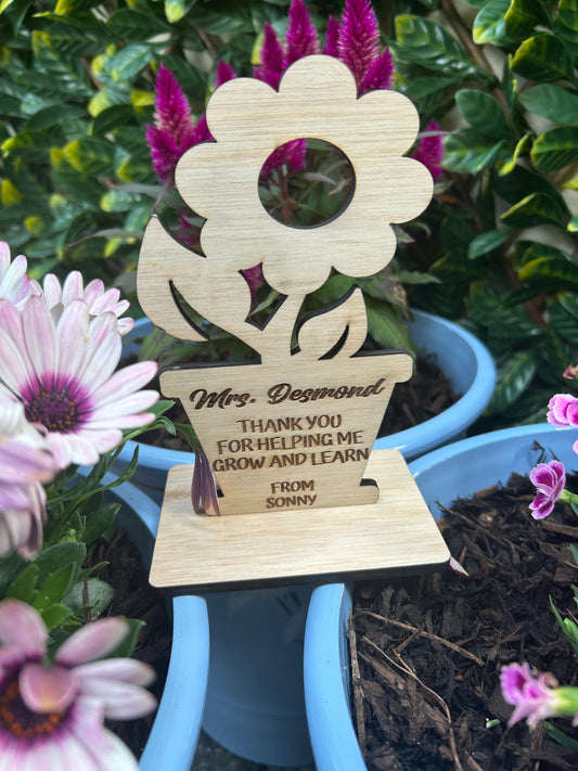 Teacher thank you flowerpot