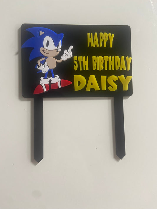 Sonic The Hedgehog Cake Topper