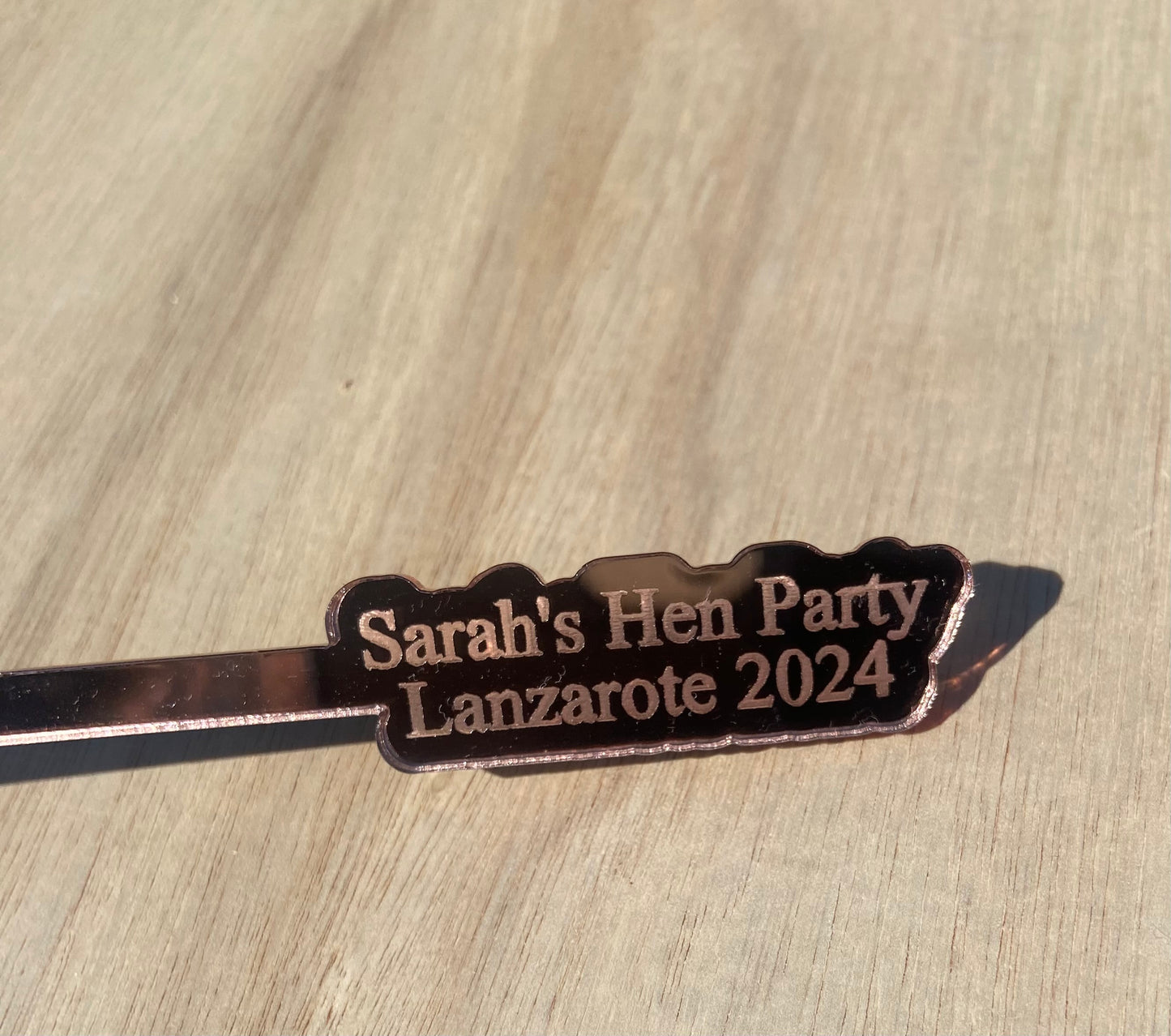 Personalised Acrylic Drink Stirrers