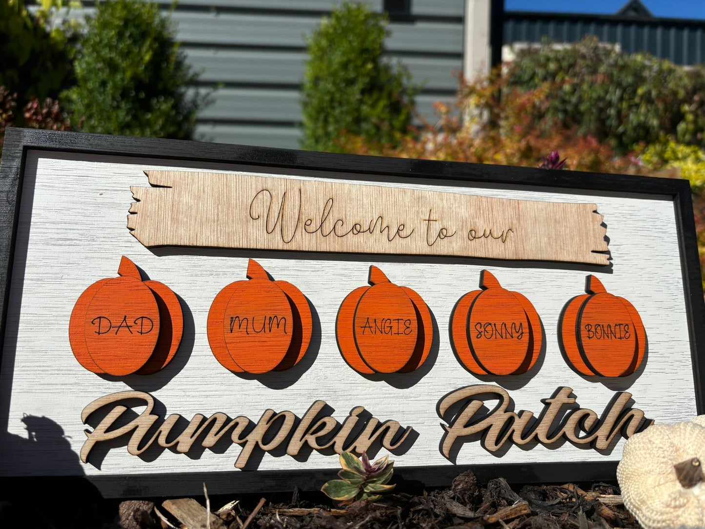 Personalised Pumpkin Patch Frame