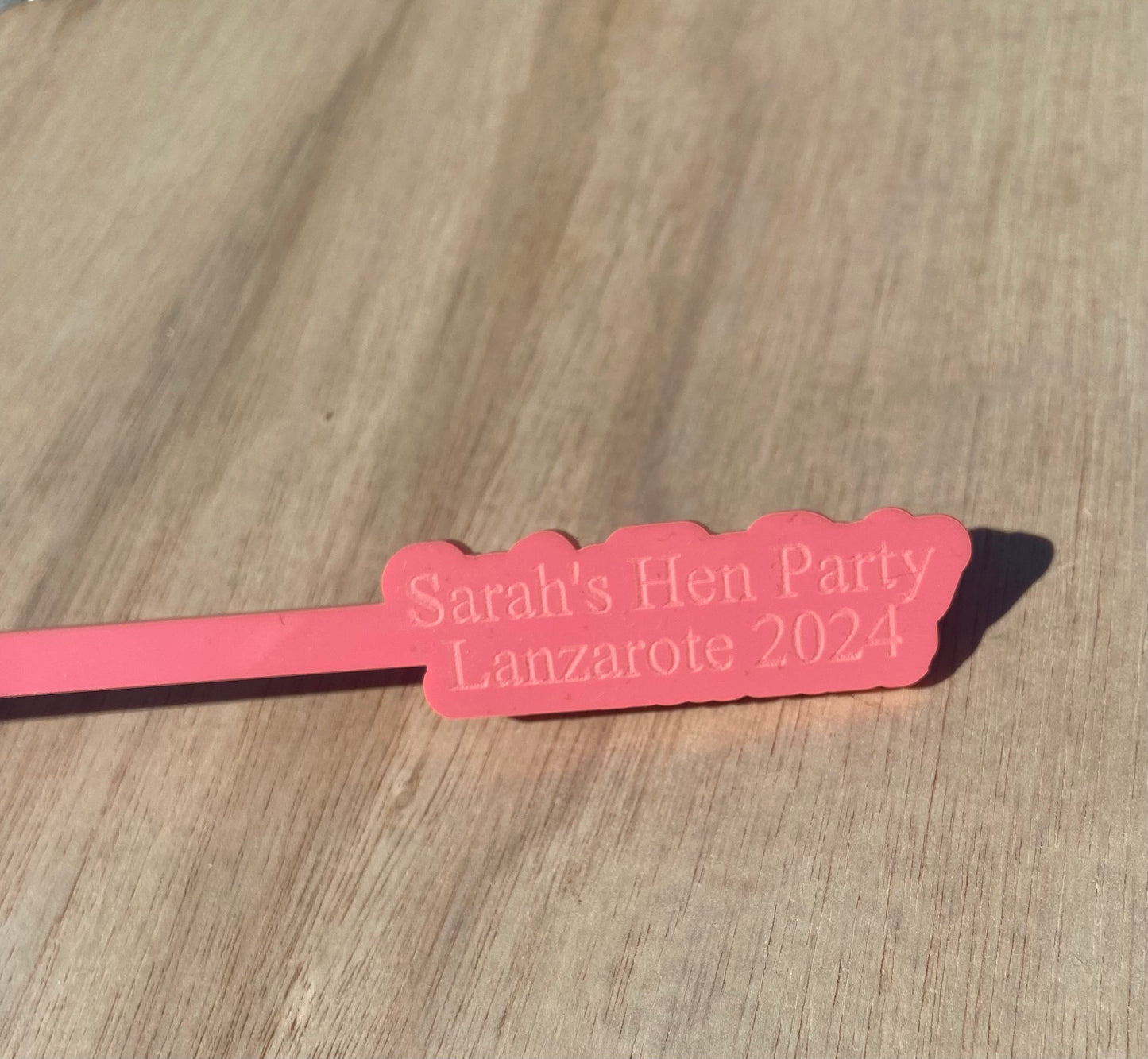 Personalised Acrylic Drink Stirrers