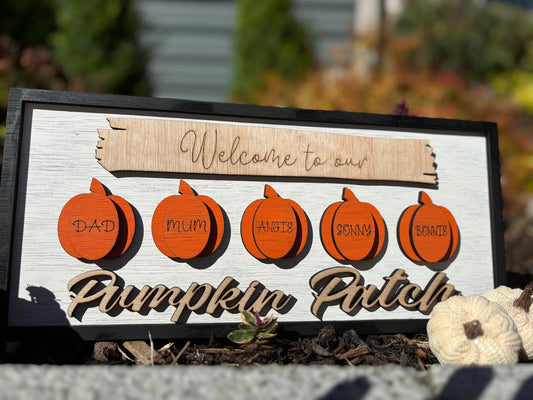 Personalised Pumpkin Patch Frame