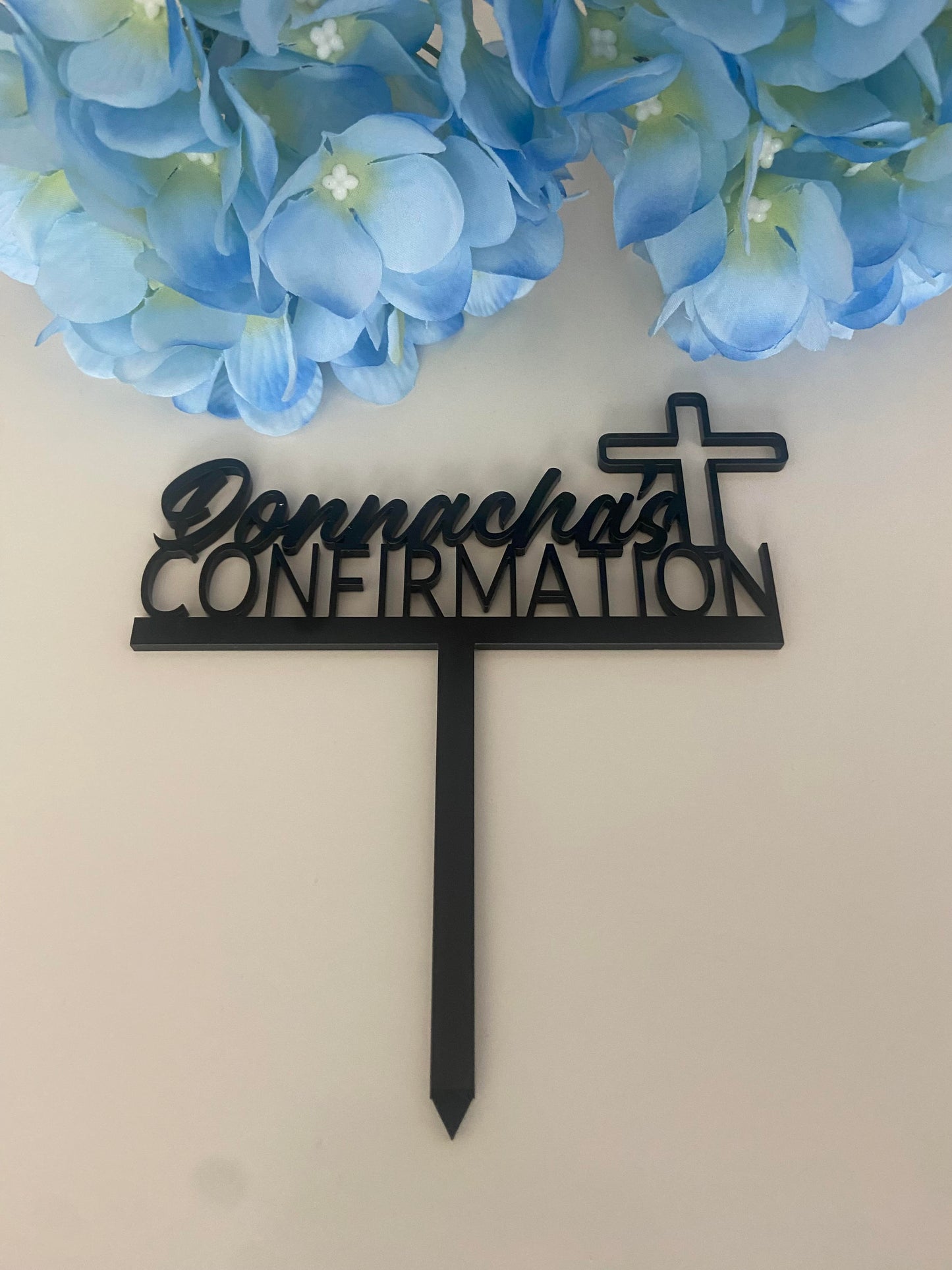 Black Custom Acrylic Cake Topper