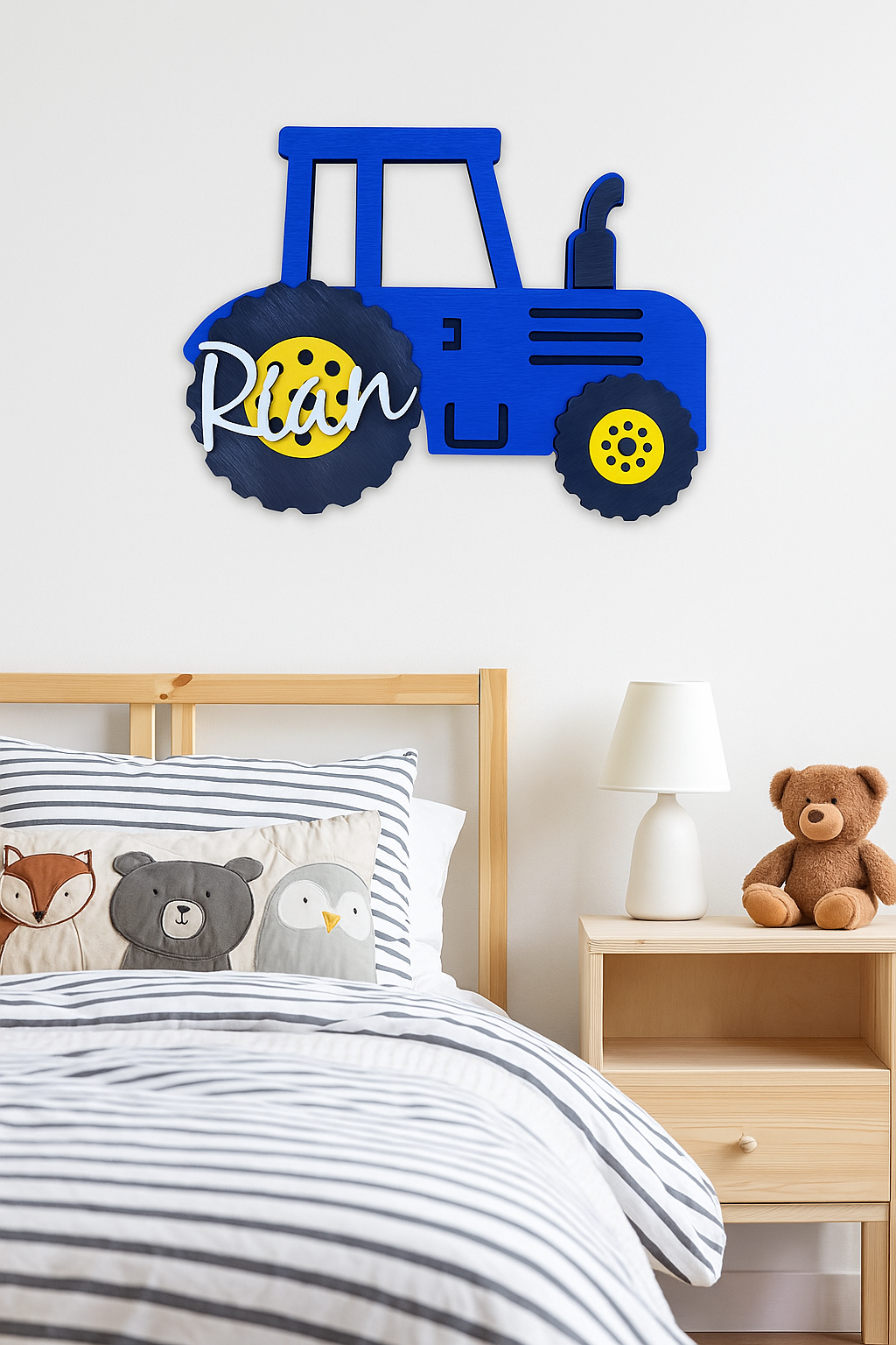 Wooden Personalised Tractor