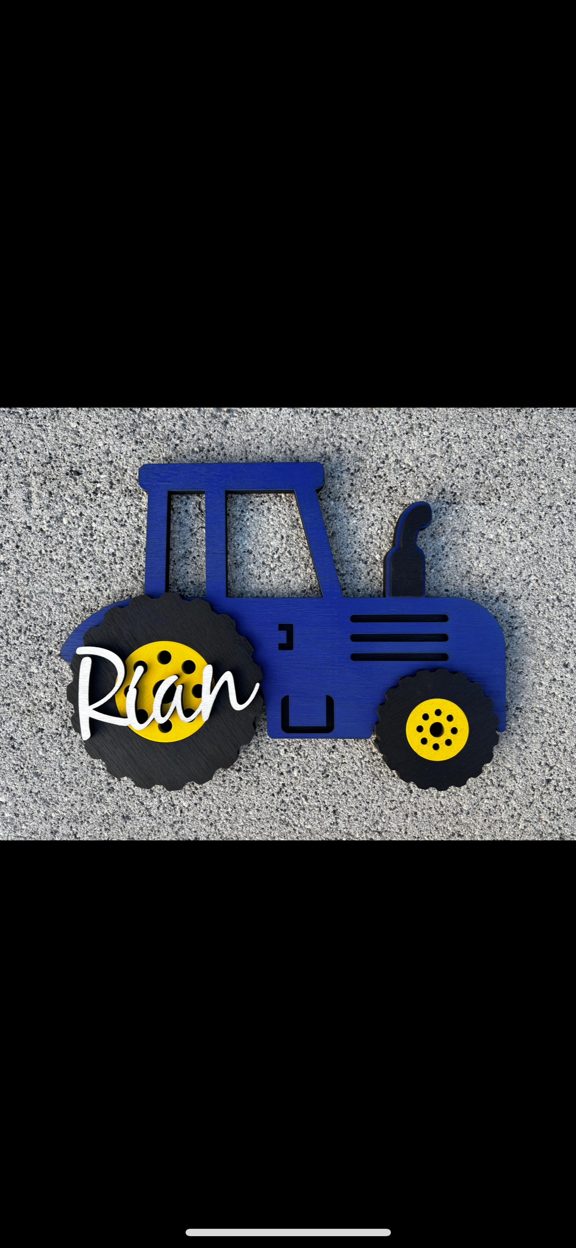 Wooden Personalised Tractor